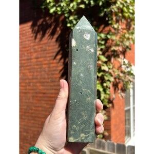 Large Lotus Jasper Tower over 8” tall